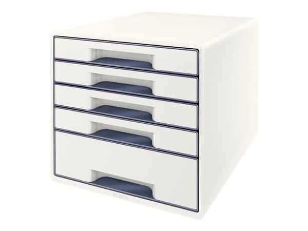 Leitz WOW CUBE - Skuffskap - 5 skuffer - for A4 Maxi - hvit