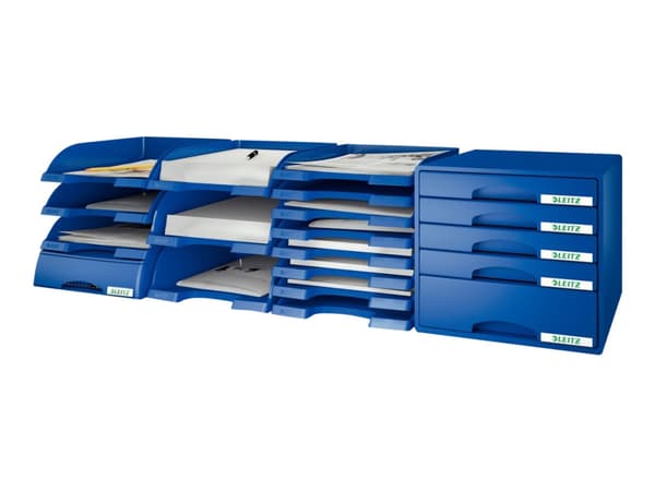 Leitz Plus Slim - Brevbakke - for A4 - blå