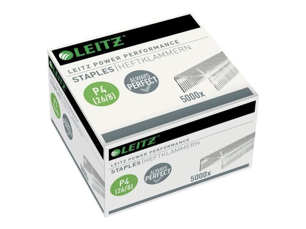 Leitz Power Performance P4 - Stifter - 26/8 - 8 mm - galvanisert stål - pakke av 5000 - for Rapid Classic K1, K2; Supreme S50