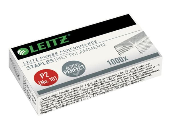 Leitz 55770000, Niittipakkaus, 4 mm, Kiinnitys, 1000 niitit, Galvanoitu teräs, Ruostumaton teräs