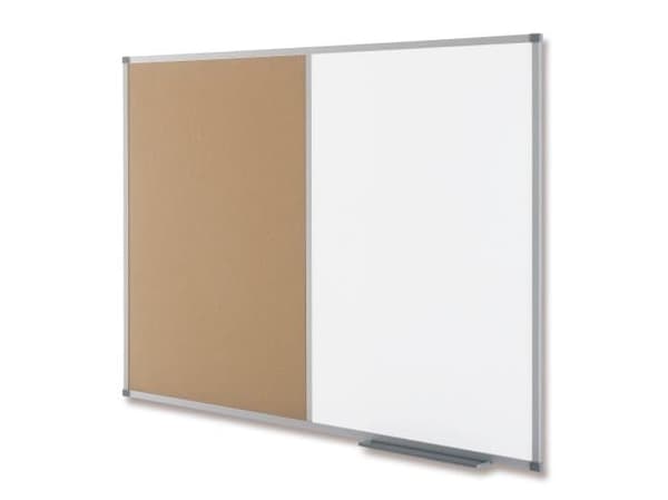 Anslagstavla Nobo Elipse Classic 900x600 mm - Kombination av anslagstavla och anslagstavla - väggmonterbar - kork, stål - vit, kork