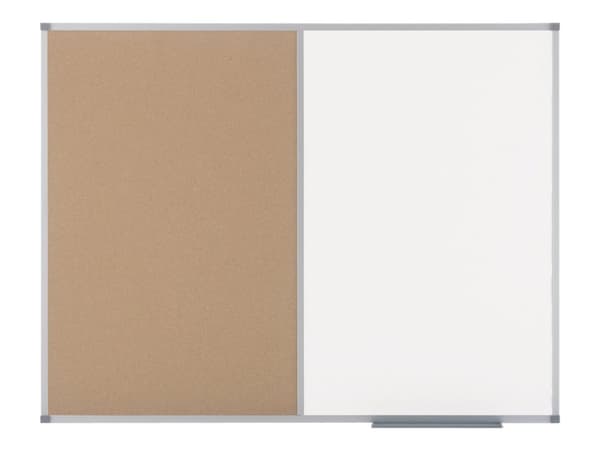 Anslagstavla Nobo Elipse Classic 900x600 mm - Kombination av anslagstavla och anslagstavla - väggmonterbar - kork, stål - vit, kork