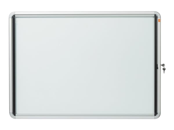 Nobo - Innbygd oppslagstavle - veggmonterbar - 8 x A4 - stål - magnetisk - hvit