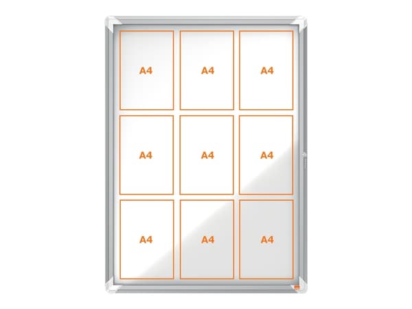 Säilytyskaappi lukittava Nobo magnin sisään. 9xA4