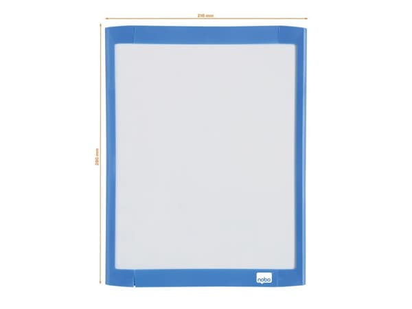 Whiteboard Nobo magnetisk 22x28 cm med plastramme ass. farver - (6 stk.)