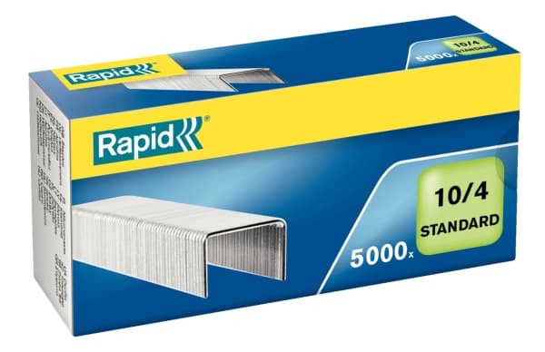 Rapid 24863000, Niittipakkaus, 10/4, 4 mm, 5000 niitit, Hopea, 10 arkkia