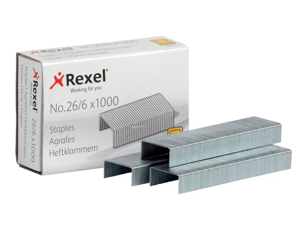 Häftklamrar Rexel No.56 26/6 box/1000 st - (20 st)