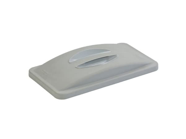 Låg, Rubbermaid Slim Jim, grå, PE, lukket