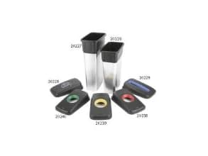 Affaldsbeholder Geo 55 ltr 29x49x61 cm Plast Metalfinish,4 stk/krt