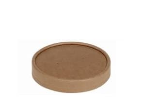Paperikansi Ø98 mm voimakartonki/cpla ruskea Cup Soup-To-Go -kuppiin, 500 kpl/krt