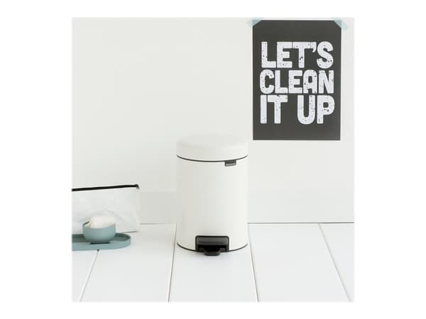 Pedalspand Brabantia Newlcon 3 ltr. stål hvid