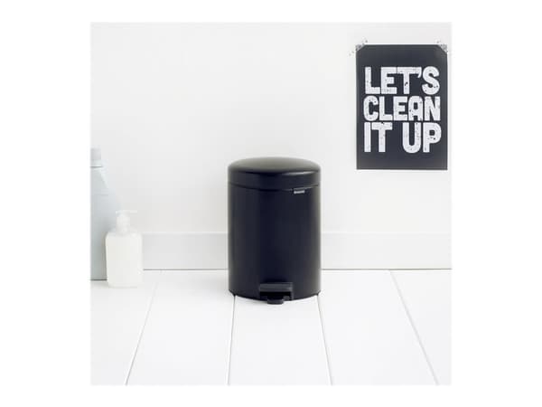 Pedalspand Brabantia Newlcon 5 ltr. stål mat sort