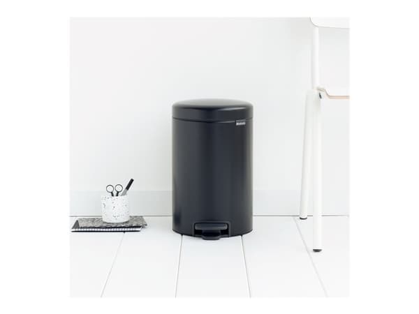 Pedalspand Brabantia Newlcon 12 ltr. stål mat sort