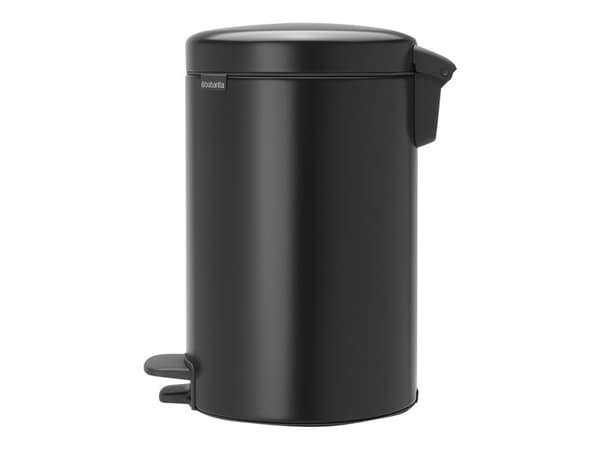 Pedalspand Brabantia Newlcon 12 ltr. stål mat sort