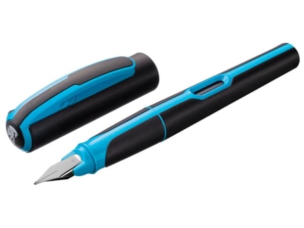 Pelikan 801263, Svart, Blå, Påfyllning med bläckpatronssystem, Rostfritt stål, Medium, Tyskland, Låda