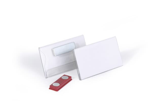 DURABLE - Navneskilt - for 40 x 75 mm - magnet - gjennomsiktig (en pakke 25)