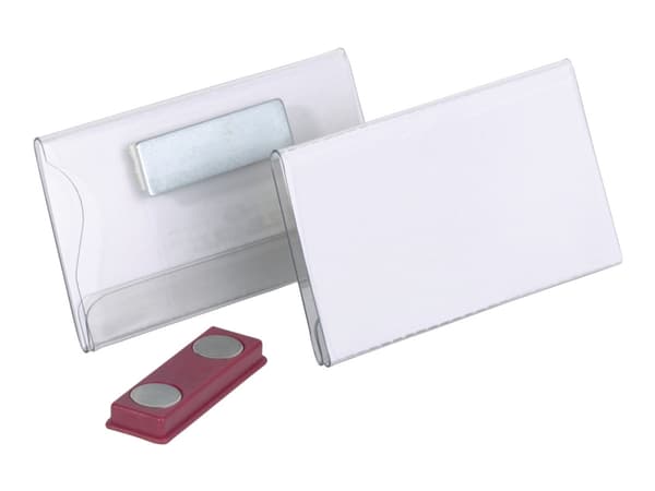 DURABLE - Navneskilt - for 40 x 75 mm - magnet - gjennomsiktig (en pakke 25)