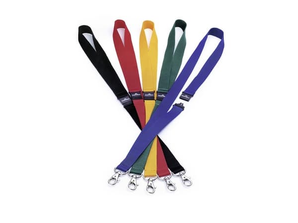 Nyckelhängare textilhalsband Durable 20 mm blå - (10 st.)