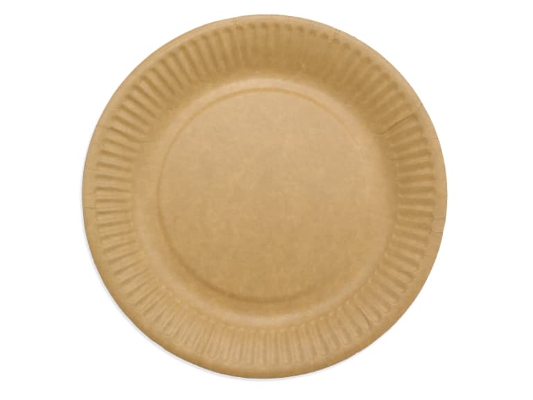 Tallerken frokost pap 18cm brun 50stk/pak - (50 stk.)