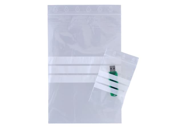 Master'In dragkedjeväska med skrivfält 200x300mm 1000 st/pack - (1000 st)