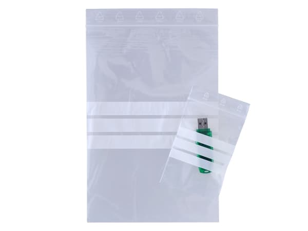 Master'In dragkedjeväska med skrivfält 200x300mm 1000 st/pack - (1000 st)