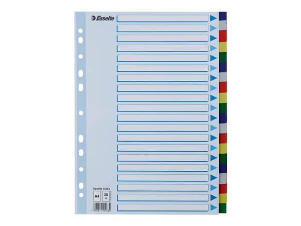 Esselte Plastic tabs, A4, 225 mm, 297 mm
