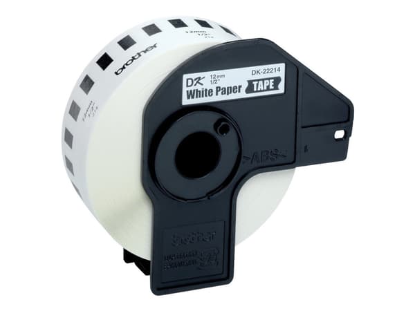 Brother DK-22214, Musta valkoisella, DK, Musta, Valkoinen, Suoralämpö, Brother, Brother QL1050, QL1060N, QL500, QL500A, QL550, QL560, QL560VP, QL570,