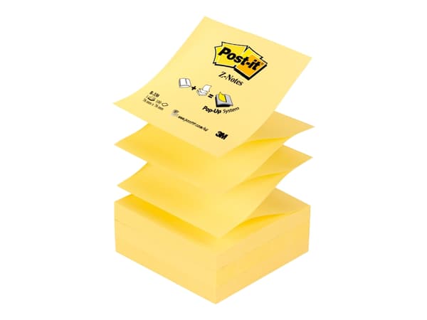Post-it Z-Notes R-330 - Anteckningar - 76 x 76 mm - 100 ark - gul