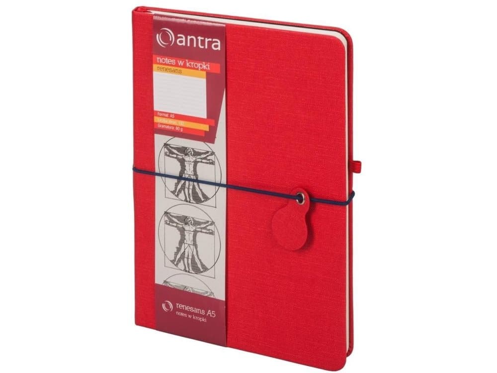 Antra Notes A5 Dots Renaissance Red