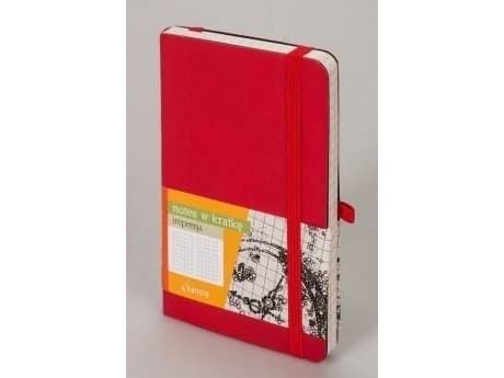 Antra Notes A6 Checkered Impresja Red
