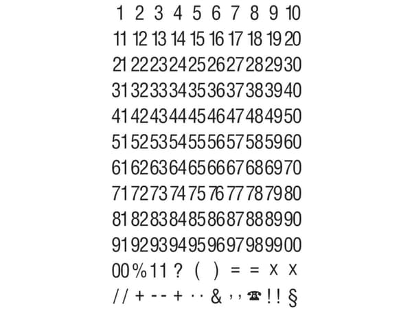 Avery Zweckform tarrat lajittelevat numerot valkoisella pohjalla (151978)