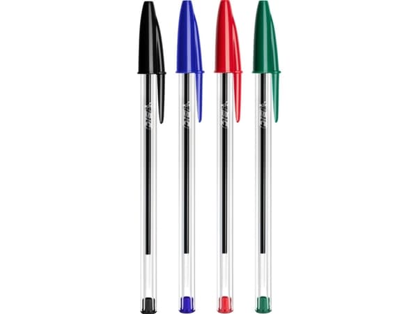 BIC 8308621, Kulspetspenna, pinnformad, 4 styck, Medium