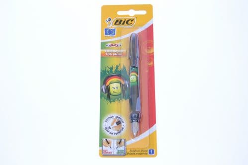 BIC 8795004, Blå, Inbyggt påfyllningssystem, Blå, Gummi, Kursiv spets, Iridium stål
