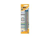 BIC EVOLUTION 646 - Blyant - grafitt - HB - med viskelær (en pakke 3)