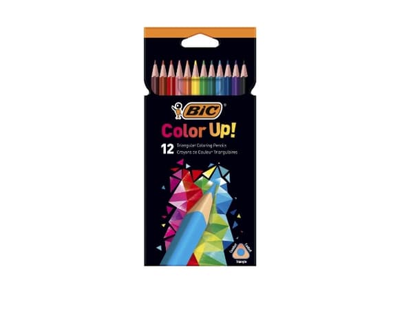 BIC 950527, 12 styck, Svart, Blå, Brun, Grön, Röd, Violett, Gul, 3 År, Barn, Pojke/flicka, Låda av kartong