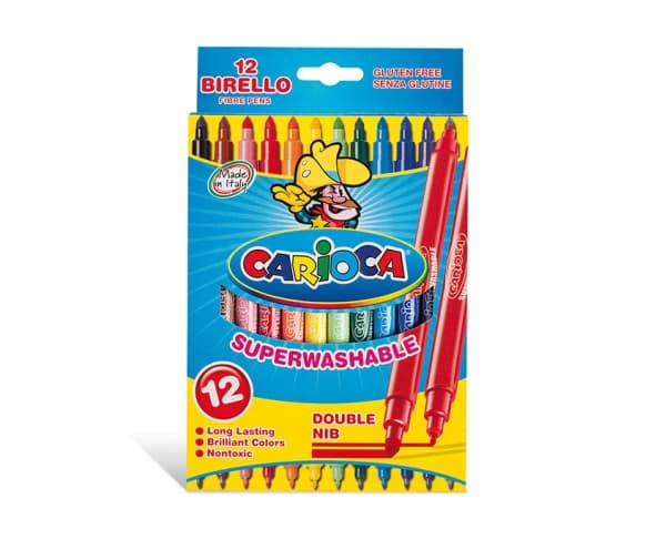 Carioca Birello, Tunn / Medium, Multifärg, Rundad spets, 2,6 mm, 4,7 mm, Rund