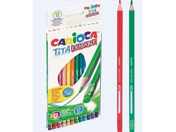 Carioca Pyyhittävät lyijykynät 12 väriä CARIOCA - 264658