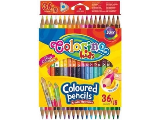 Colorino Double-sided triangular crayons of 36 colors