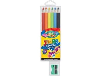 Colorino Kredki oĹ'Ăłwkowe jumbo 6 kolorĂłw + temperĂłwka