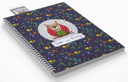 Cozywood Spiral notebook Sowa B5/80K checked with fold