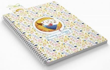 Cozywood decorative notebook Moon B5/80K folded with fold