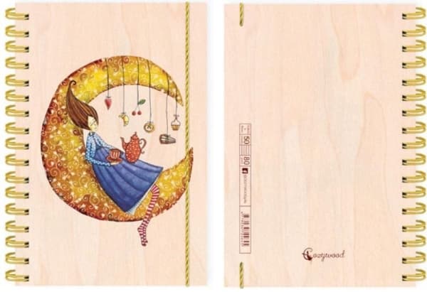 Cozywood decorative notebook A6 Moon 50 pages