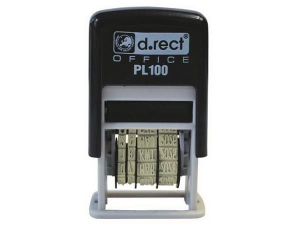 D.Rect Datumstämpel PL100 svart (009480)