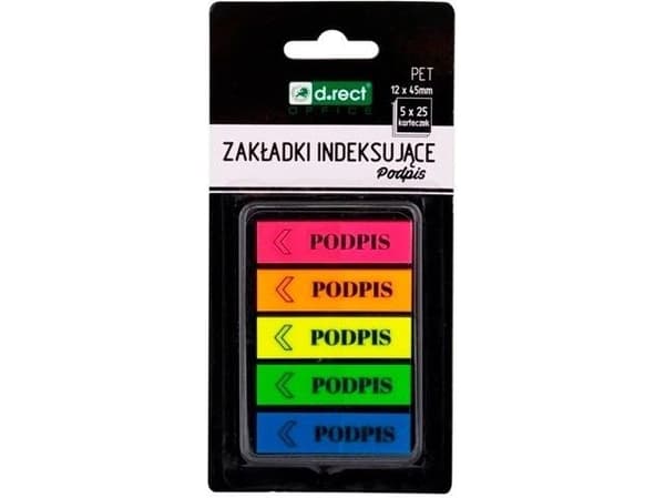 D.Rect Indekseringsfaner 12x45mm D.RECT-signatur