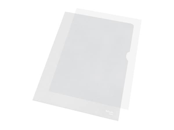 Esselte - L-formad mapp - för A4 (210 x 297 mm) - transparent (paket om 100)