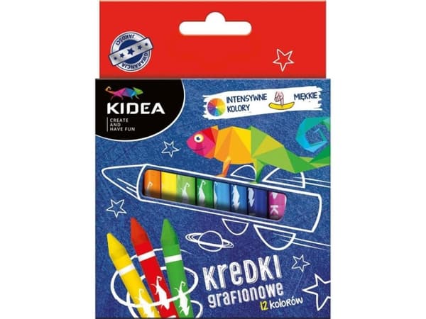 Derform Graphion kritor 12 färger KIDEA - 246589