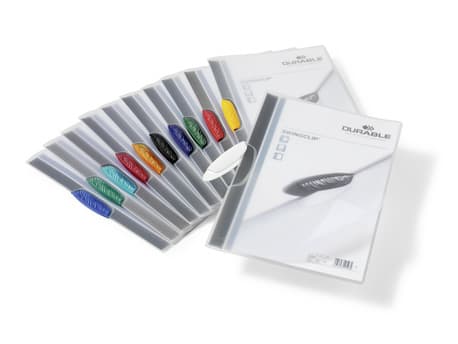 DURABLE SWINGCLIP - Klipsfil - for A4 - kapasitet: 30 ark - transparent med rød klips