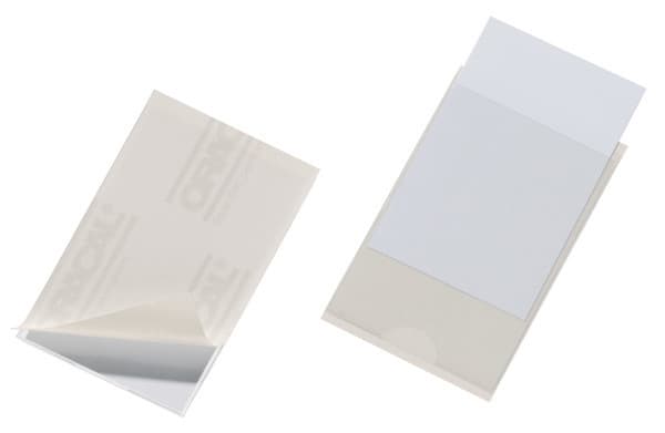 Durable Pocketfix, Gjennomsiktig, PVC, 90 mm, 57 mm, 10 stykker