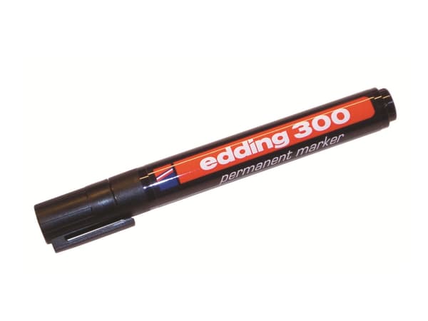 Marker Edding® 300 sort 1,5-3,0 mm