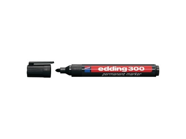 Marker Edding® 300 sort 1,5-3,0 mm
